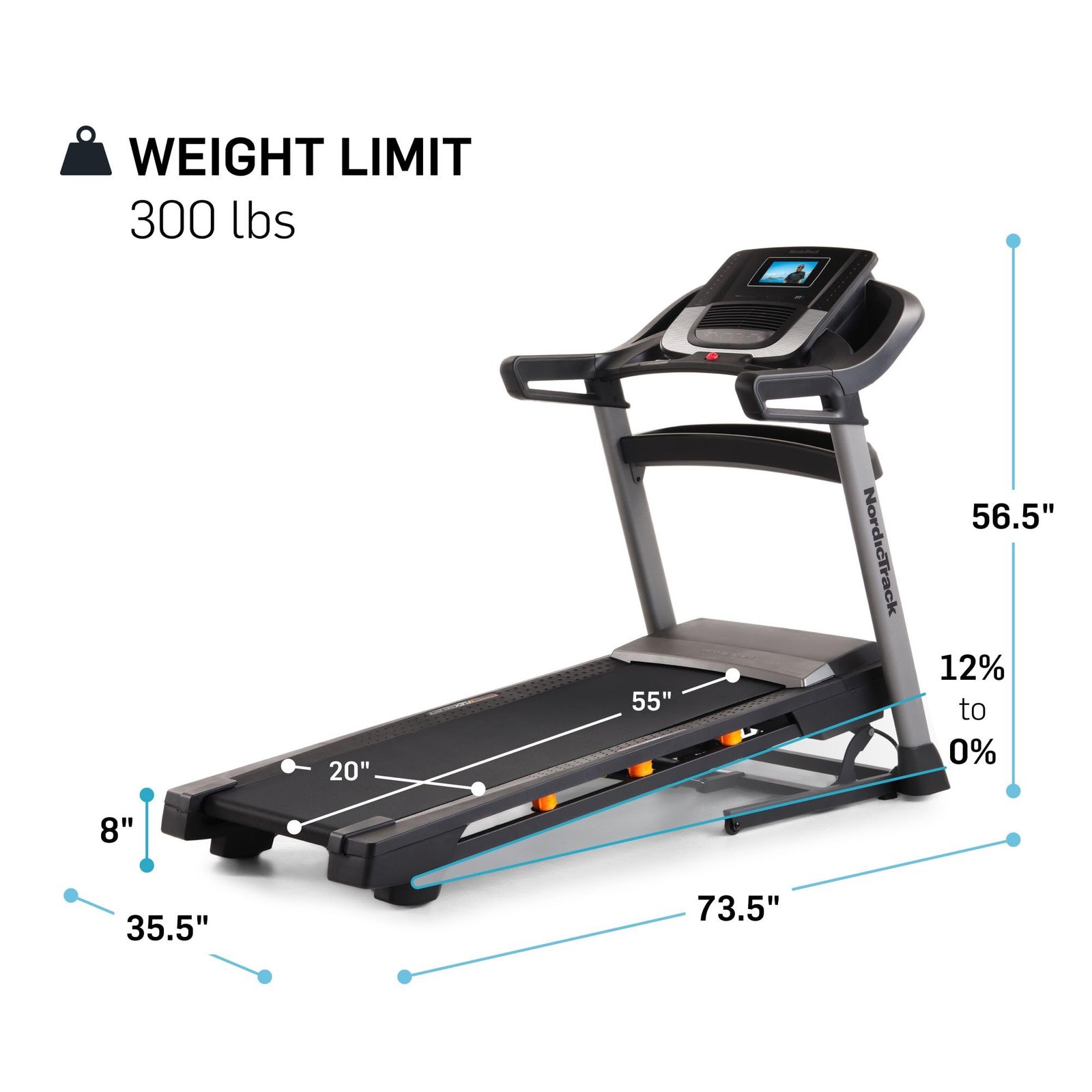 NordicTrack T 6.5 S Smart Treadmill – iFIT-Powered Personal Trainer, 0–10 MPH, 10% Incline, FlexSelect Cushioning (Black) - Image 16
