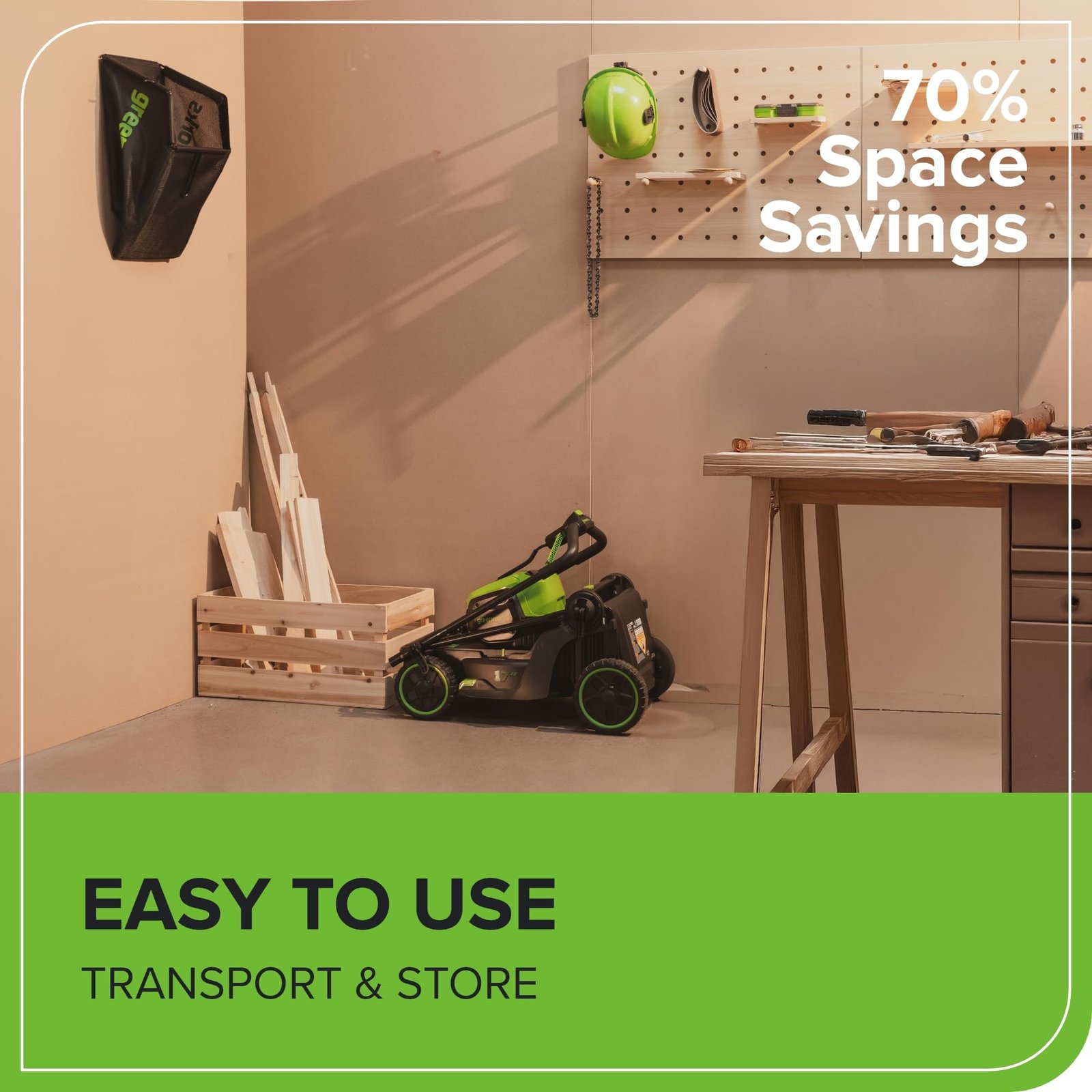 Greenworks 60V Brushless Cordless Push Lawn Mower – 17″ (43 cm) Deck, 4.0 Ah Battery & 3 A Rapid Charger, 40 Min Runtime - Image 49