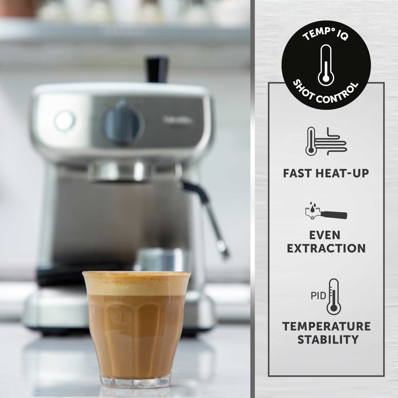 Breville Barista Max Espresso Machine – Integrated Bean Grinder, Milk Frother, 15 Bar Pump, 2.8L Tank, Stainless Steel Espresso, Latte & Cappuccino Maker - Image 12