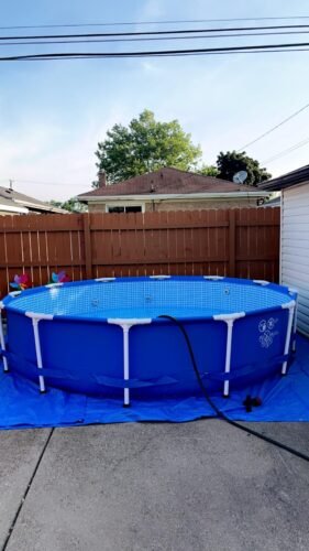 Intex 28211EH Metal Frame Pool Set – 12ft (3.66m) x 30in (76cm) Round Above Ground Swimming Pool with 530 GPH Pump – 1,718 Gallon (6,504L) Capacity – 3-Ply Puncture-Resistant PVC – Rust-Resistant Frame photo review
