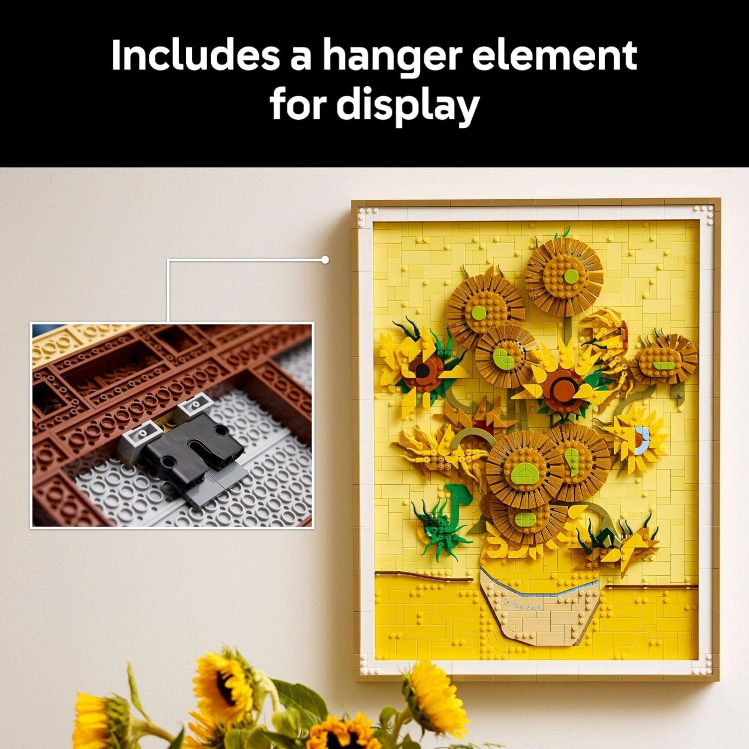 LEGO Art Vincent van Gogh Sunflowers 31215 – 3D Wall Art Building Set for Adults, Creative Home Decor Gift, Inspired by the 1889 Painting – 2,615 Pieces - Image 6