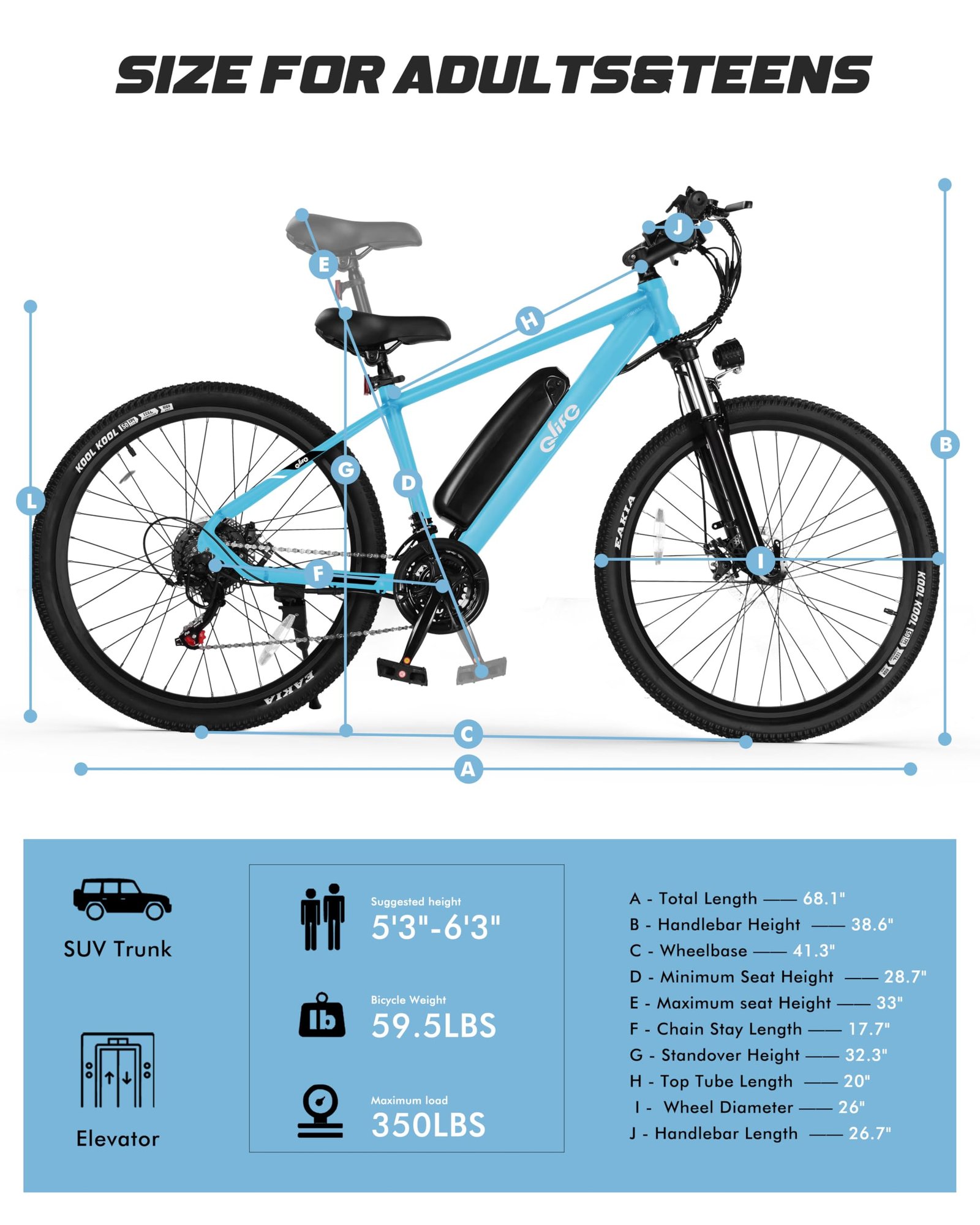 Racer Electric Bike for Adults - 21-Speed Mountain Lightweight Ebike with Peak 750W 22MPH Brushless Motor, 375Wh Removable Battery, 26X2.1 Tire Step Over E-MTB, Up to 40 Miles - Image 27