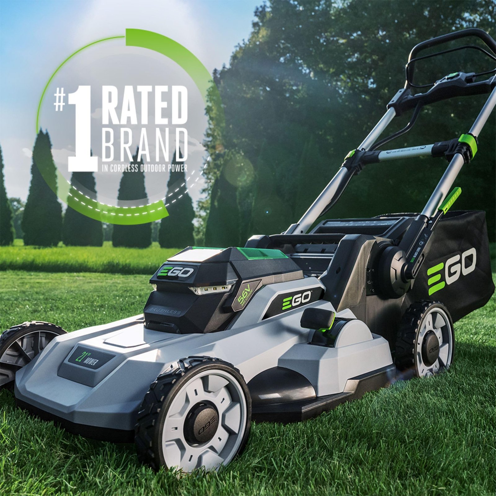 EGO POWER+ 21” Cordless Electric Lawn Mower with 56V 6.0Ah Battery & 320W Charger – 6.0 ft-lbs Torque, Up to 55 Min Runtime, 7-Position Cutting, 3-in-1 Mulch/Bag/Side Discharge (LM2114) - Image 25