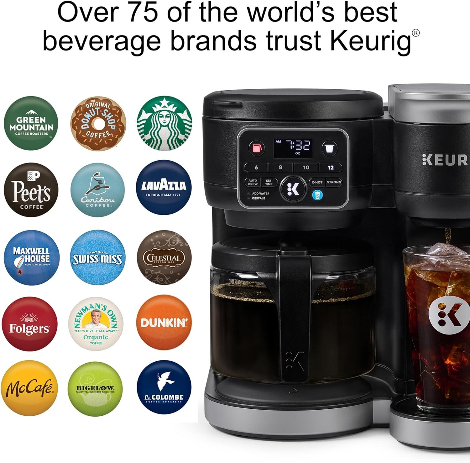 Keurig K-Duo Gen 2 Hot & Iced Coffee Maker – Single Serve & 12-Cup Carafe Brewer with MultiStream Technology, 72oz Reservoir, Programmable Auto Brew, Black - Image 10
