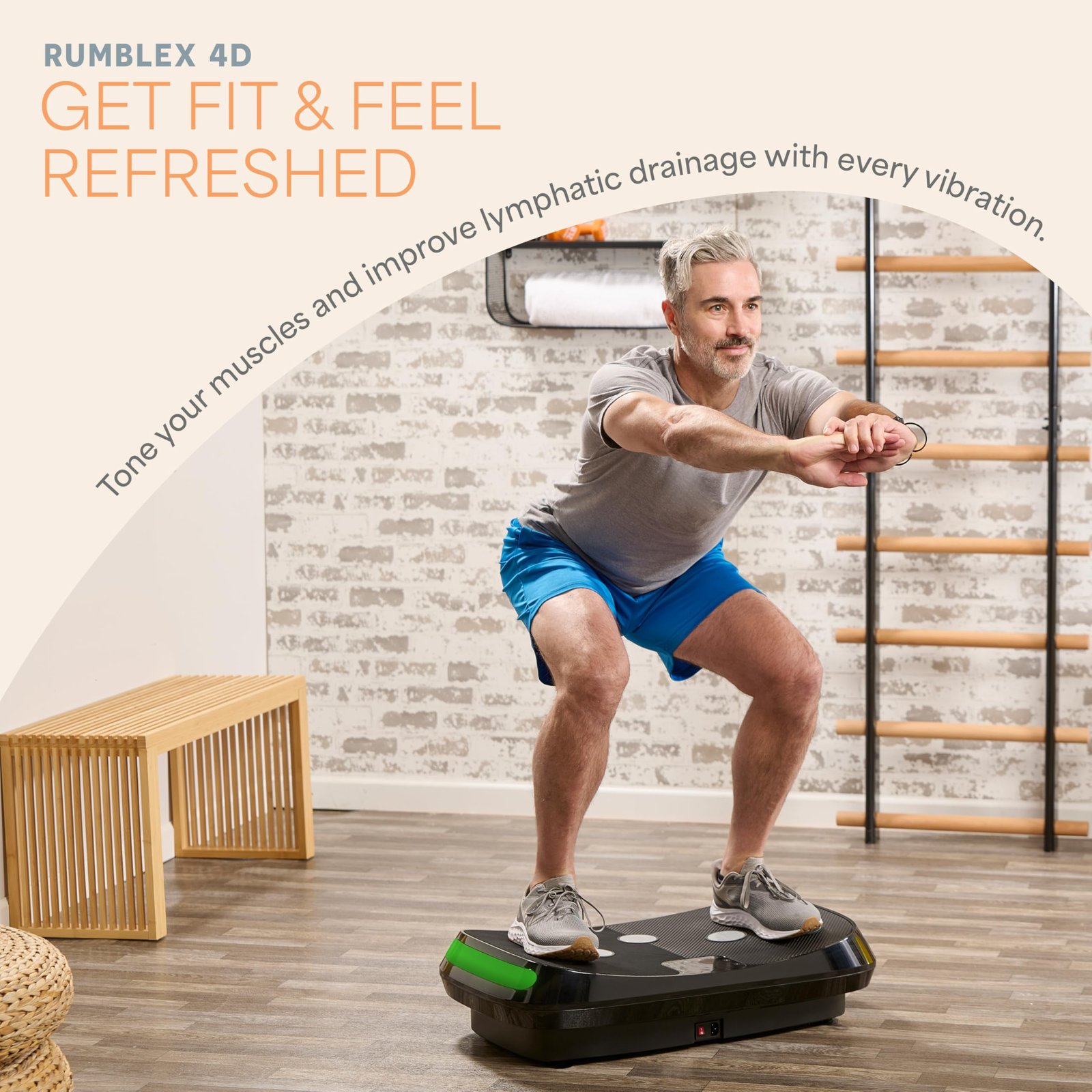 LifePro Rumblex 4D Vibration Plate – 150 kg Capacity, 4D Oscillation, Linear & Pulsation Modes for Weight Loss & Recovery - Image 3