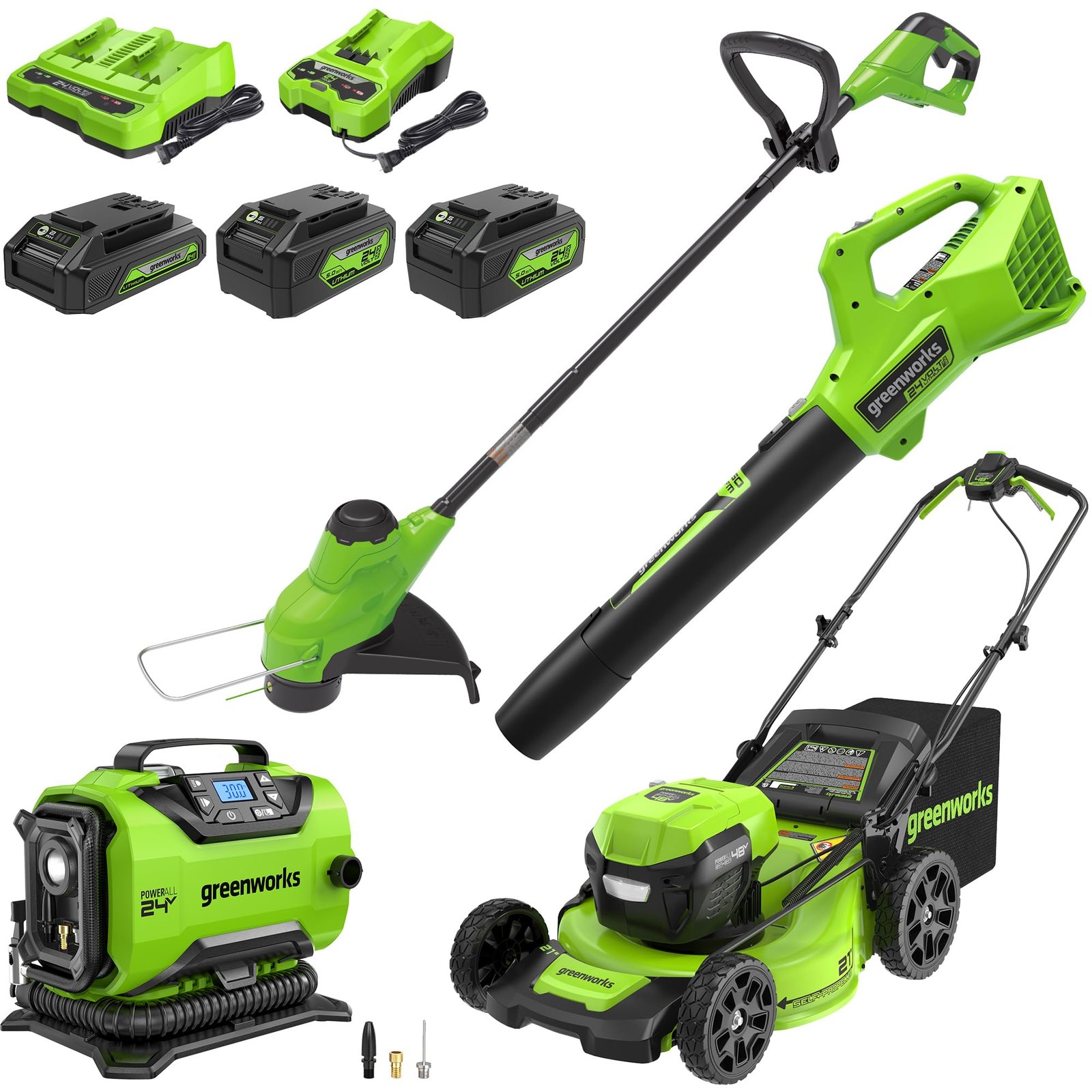 Greenworks 24V Brushless Cordless Push Lawn Mower – 13″ (33 cm) Deck, 4.0 Ah Battery & Charger Included - Image 3