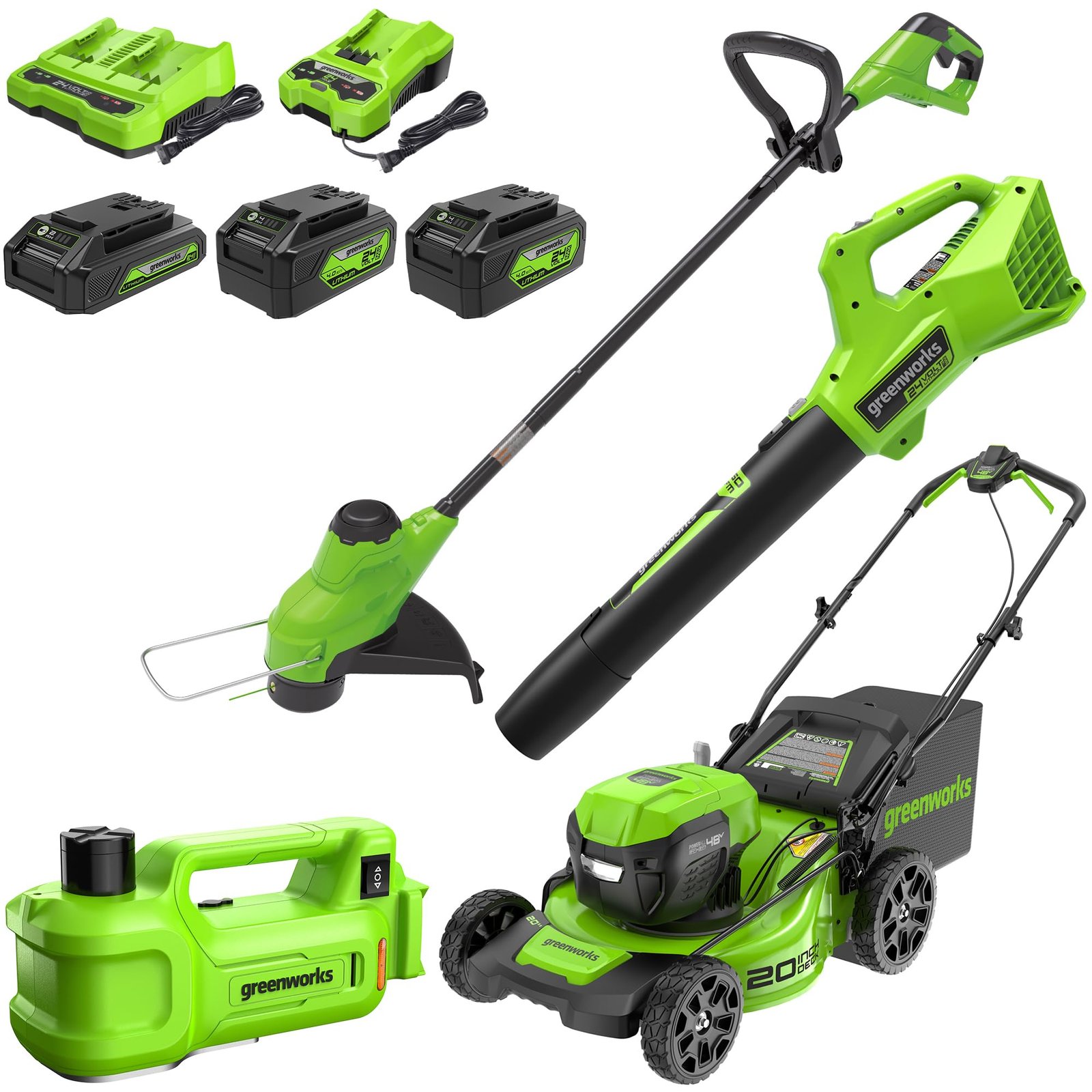 Greenworks 48V Brushless Cordless Push Lawn Mower – 17″ (43 cm) Deck, Dual 4.0 Ah Batteries & Rapid Charger, 45 Min Runtime - Image 4