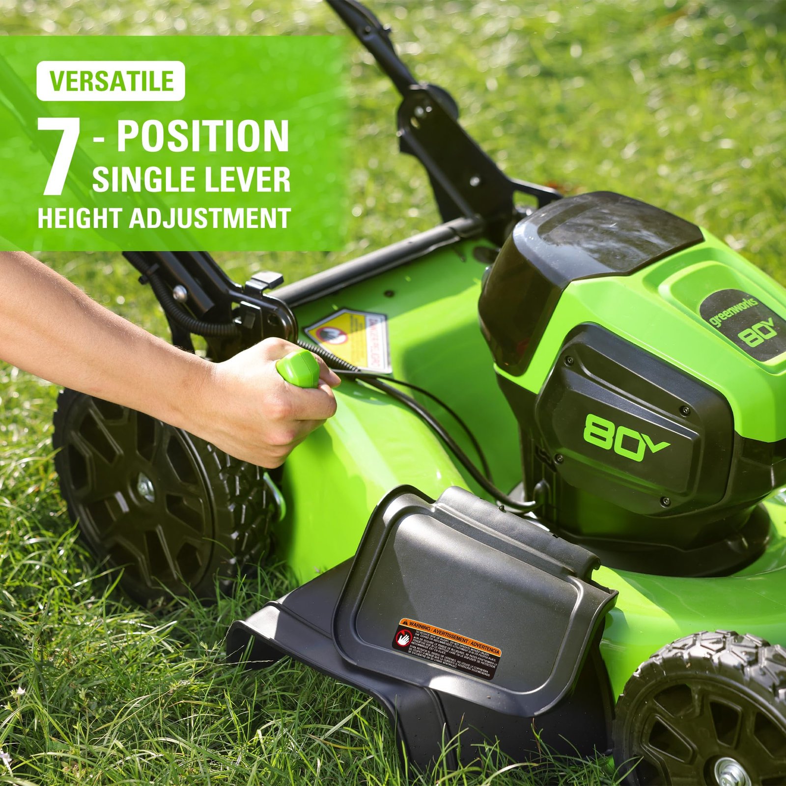 Greenworks 24V Brushless Cordless Push Lawn Mower – 13″ (33 cm) Deck, 4.0 Ah Battery & Charger Included - Image 10