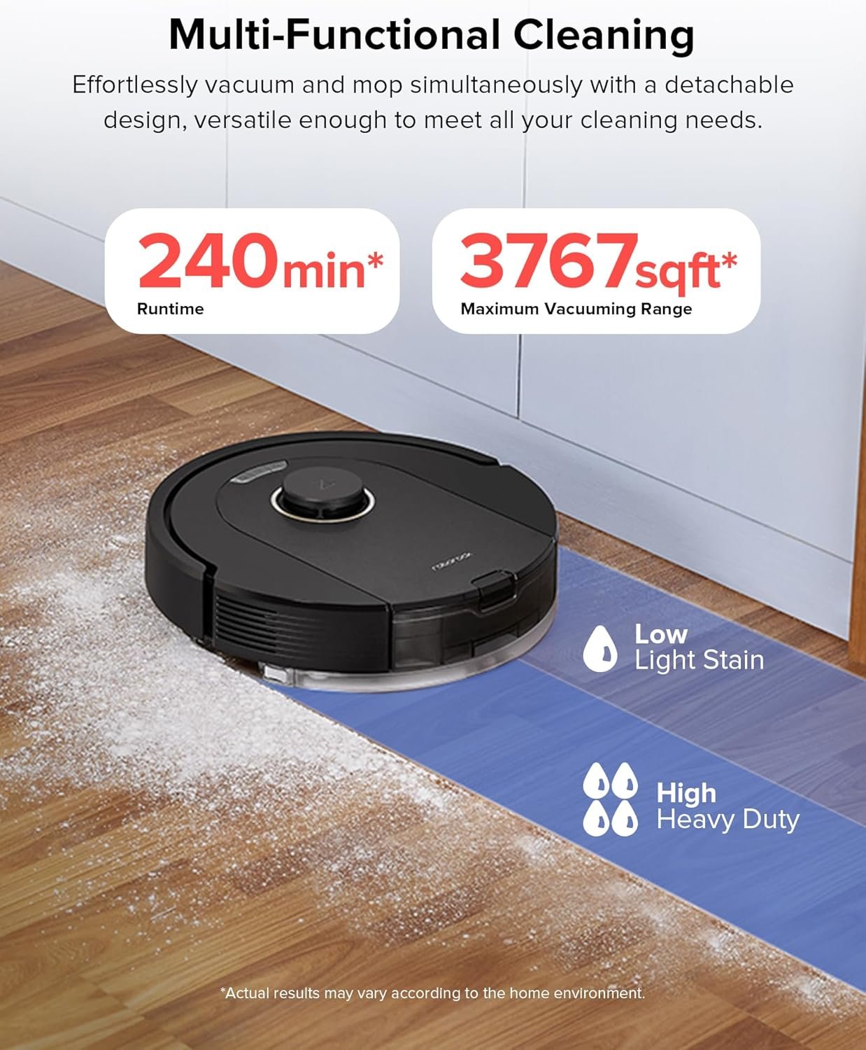 Roborock Q5 Pro+ Robot Vacuum and Mop with Self-Emptying Dock, 5500Pa Suction, DuoRoller Brush, LiDAR Navigation, Smart Mapping, Perfect for Pet Hair, Hard Floors & Carpets - Image 4