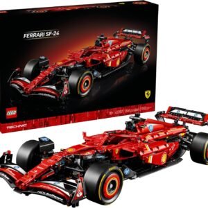 LEGO Technic Ferrari SF-24 F1 Car Model Kit 42207 – 1:8 Scale Buildable Set for Adults with V6 Engine, Gearbox & Adjustable Spoiler – Collectible F1 Display Gift for Racing Fans – 1,362 Pieces