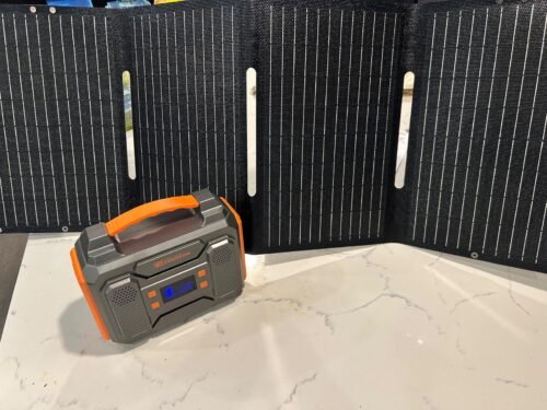 ZeroKor 300W Portable Solar Generator with 60W Foldable Panel – 280Wh Lithium Battery Power Station – Pure Sine Wave 110V AC/DC/USB Outlets – 5.1 lbs (2.3 kg) Lightweight – for RV, Home Backup, Camping photo review