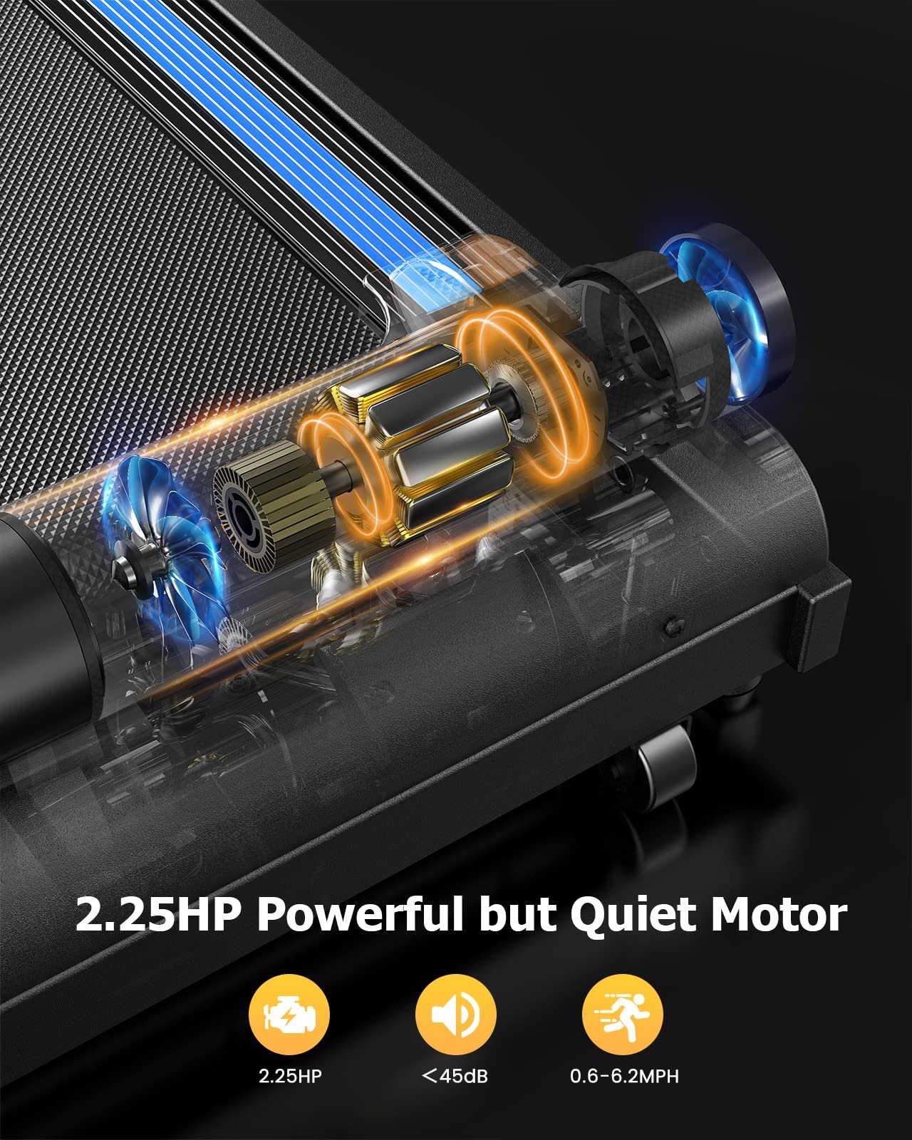 UREVO Under-Desk Walking Pad Treadmill – 0.6–6.2 MPH (1–10 km/h), 100 kg Capacity, Remote Control & LED Display, Foldable Compact Design - Image 12