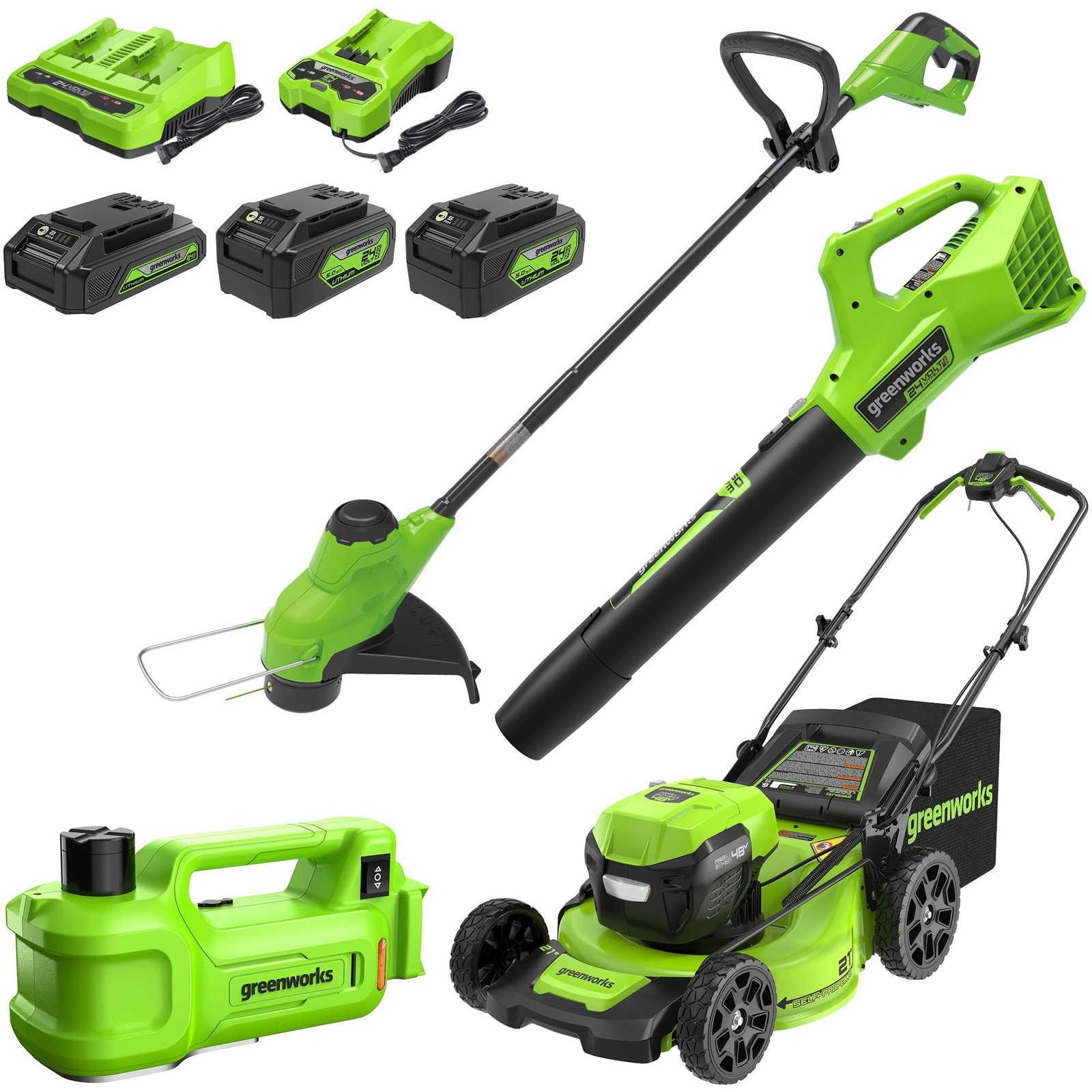 Greenworks 24V Brushless Cordless Push Lawn Mower – 13″ (33 cm) Deck, 4.0 Ah Battery & Charger Included - Image 8