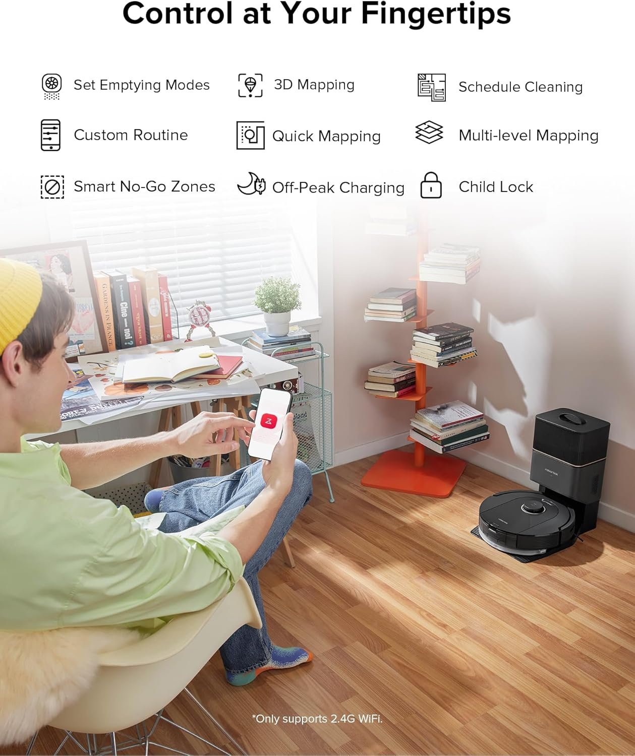 Roborock Q5 Pro+ Robot Vacuum and Mop with Self-Emptying Dock, 5500Pa Suction, DuoRoller Brush, LiDAR Navigation, Smart Mapping, Perfect for Pet Hair, Hard Floors & Carpets - Image 6