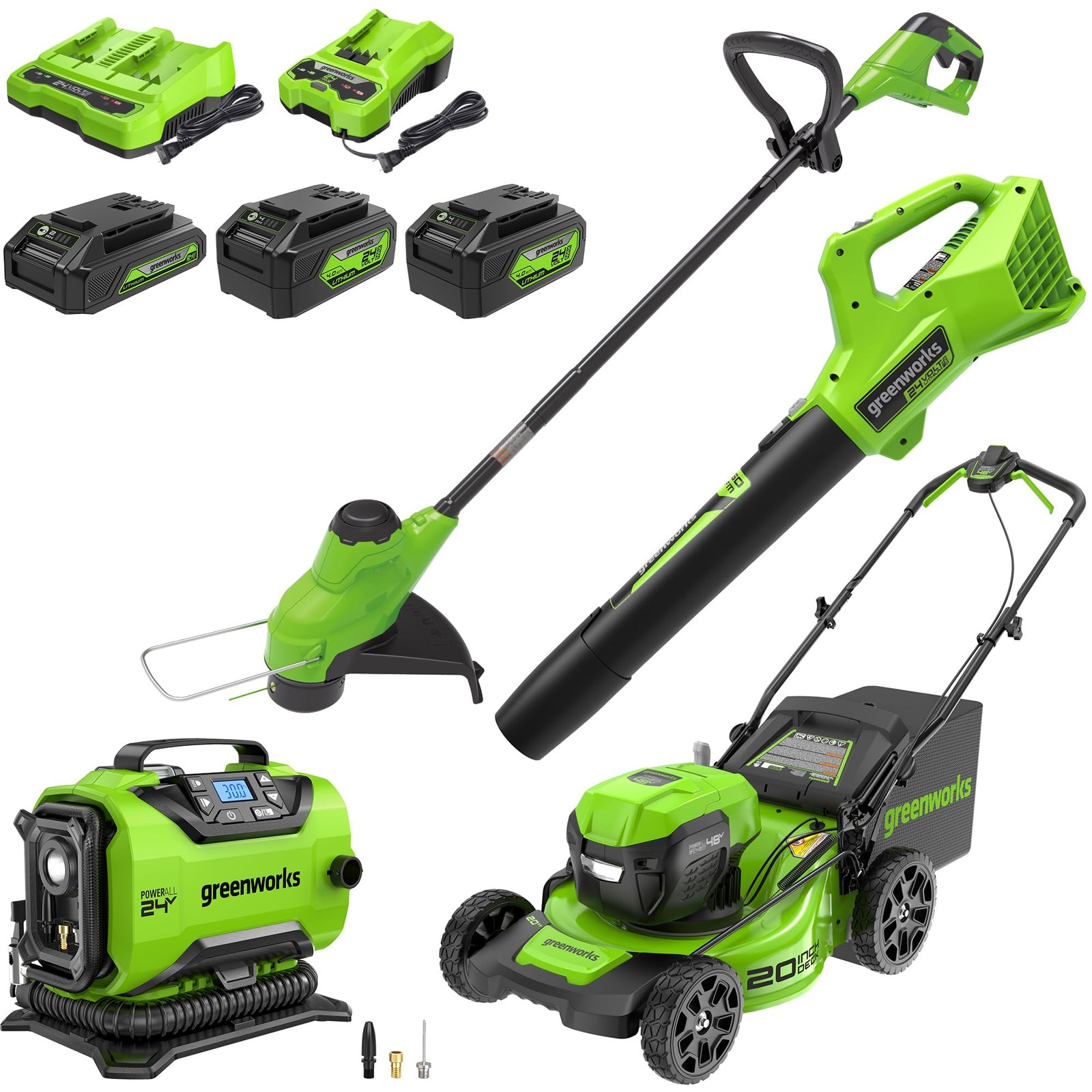 Greenworks 48V Brushless Cordless Push Lawn Mower – 17″ (43 cm) Deck, Dual 4.0 Ah Batteries & Rapid Charger, 45 Min Runtime - Image 10