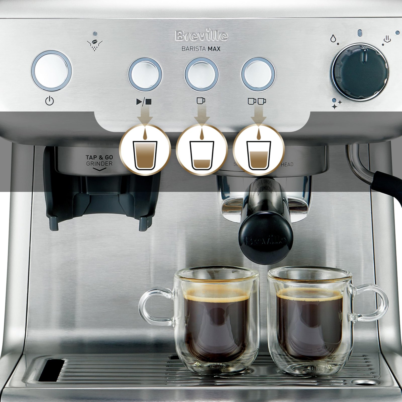 Breville Barista Max Espresso Machine – Integrated Bean Grinder, Milk Frother, 15 Bar Pump, 2.8L Tank, Stainless Steel Espresso, Latte & Cappuccino Maker - Image 27