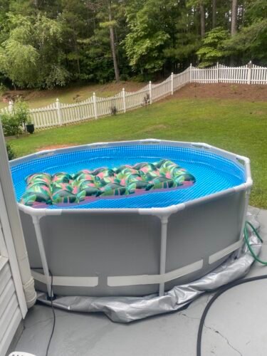 Intex 28211EH Metal Frame Pool Set – 12ft (3.66m) x 30in (76cm) Round Above Ground Swimming Pool with 530 GPH Pump – 1,718 Gallon (6,504L) Capacity – 3-Ply Puncture-Resistant PVC – Rust-Resistant Frame photo review