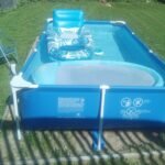 Intex 9.8ft x 6.6ft x 29.5in (300cm x 201cm x 75cm) Rectangular Above Ground Pool with Metal Frame & Flow Control Valve – Easy Setup Family Backyard Pool – 4,500L Capacity – Blue photo review