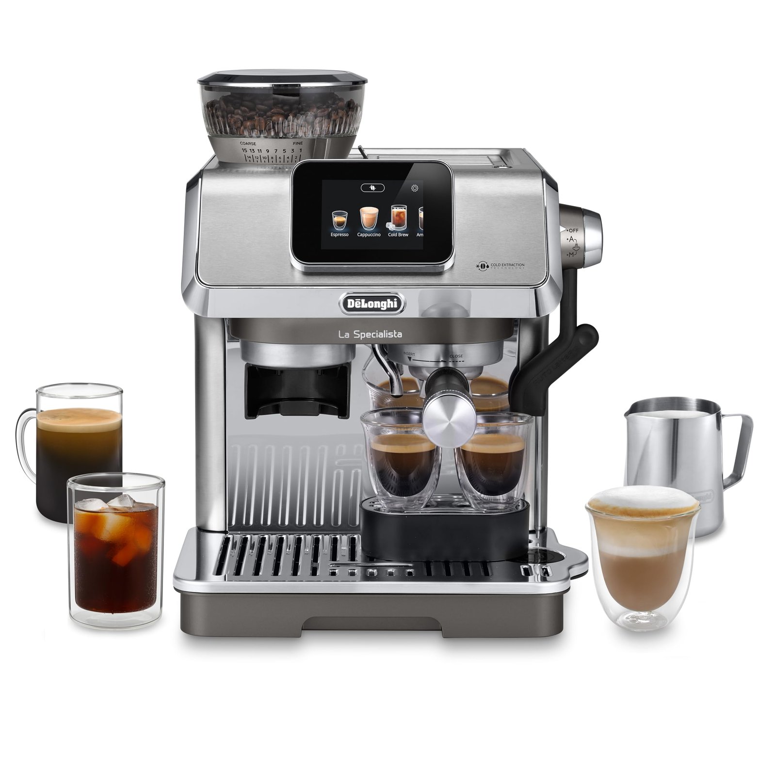 De’Longhi La Specialista Metal EC9155.MB – Barista-Style Pump Espresso & Cappuccino Machine with Sensor Grinder, 1450 W, Metal Black - Image 3