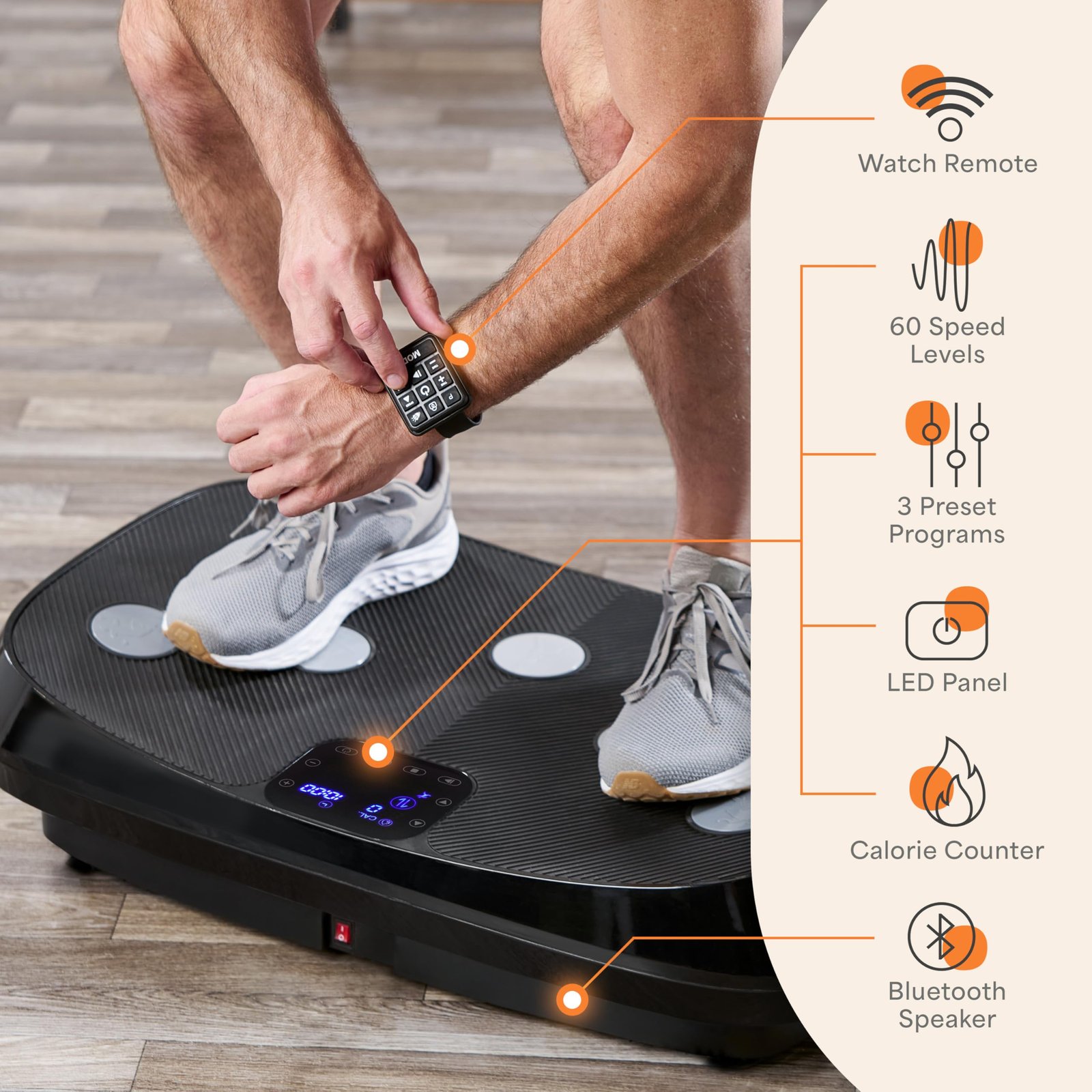LifePro Rumblex 4D Vibration Plate – 150 kg Capacity, 4D Oscillation, Linear & Pulsation Modes for Weight Loss & Recovery - Image 6