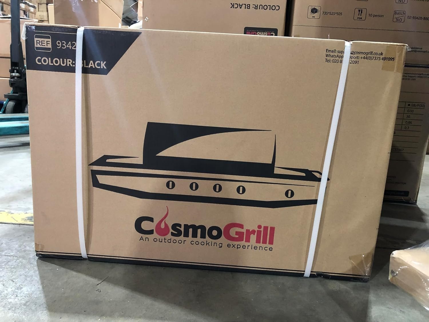 CosmoGrill Original 4+1 Gas Burner BBQ Grill with Side Burner, Warming Rack & Storage - Outdoor Garden Barbecue with Temperature Gauge - Image 9