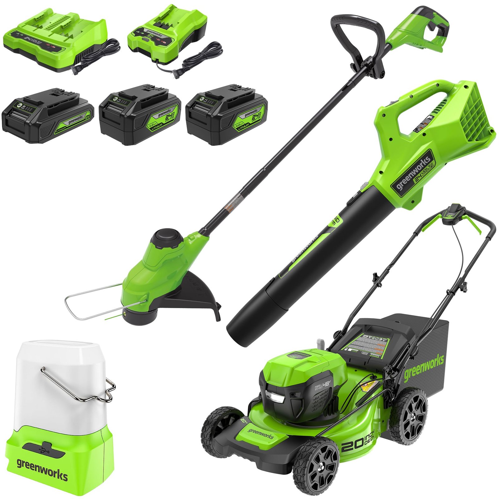 Greenworks 48V Brushless Cordless Push Lawn Mower – 17″ (43 cm) Deck, Dual 4.0 Ah Batteries & Rapid Charger, 45 Min Runtime - Image 5