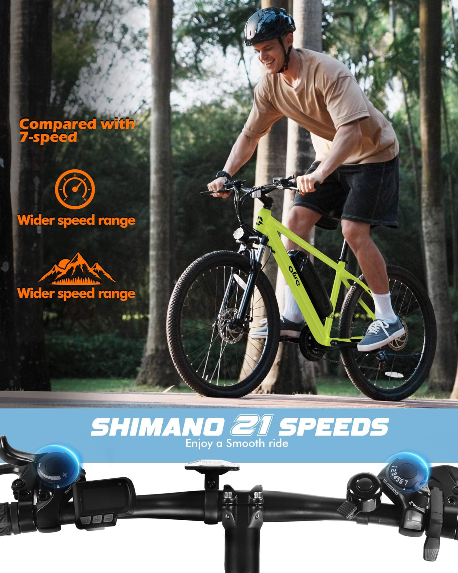 Racer Electric Bike for Adults - 21-Speed Mountain Lightweight Ebike with Peak 750W 22MPH Brushless Motor, 375Wh Removable Battery, 26X2.1 Tire Step Over E-MTB, Up to 40 Miles - Image 65
