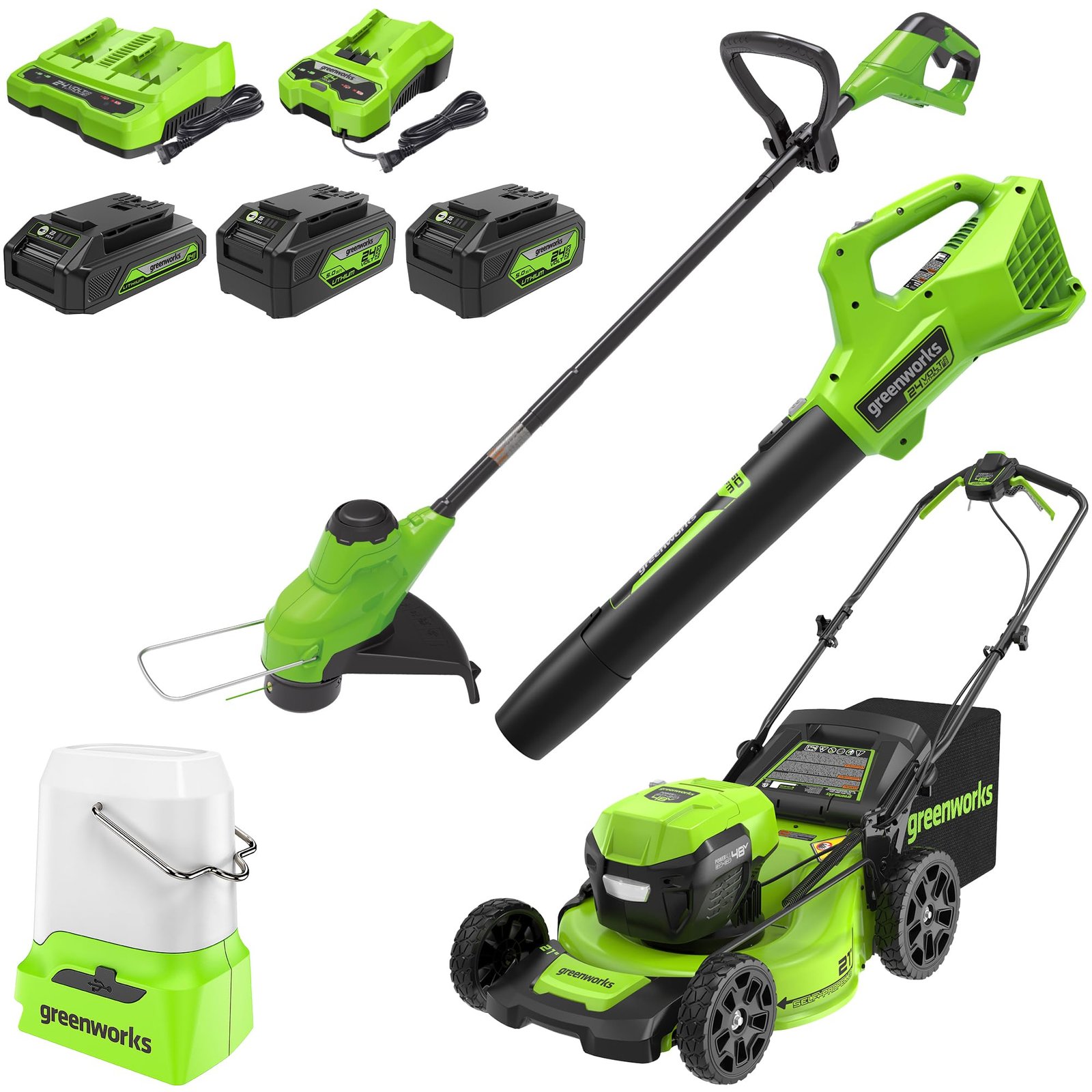 Greenworks 24V Brushless Cordless Push Lawn Mower – 13″ (33 cm) Deck, 4.0 Ah Battery & Charger Included - Image 9