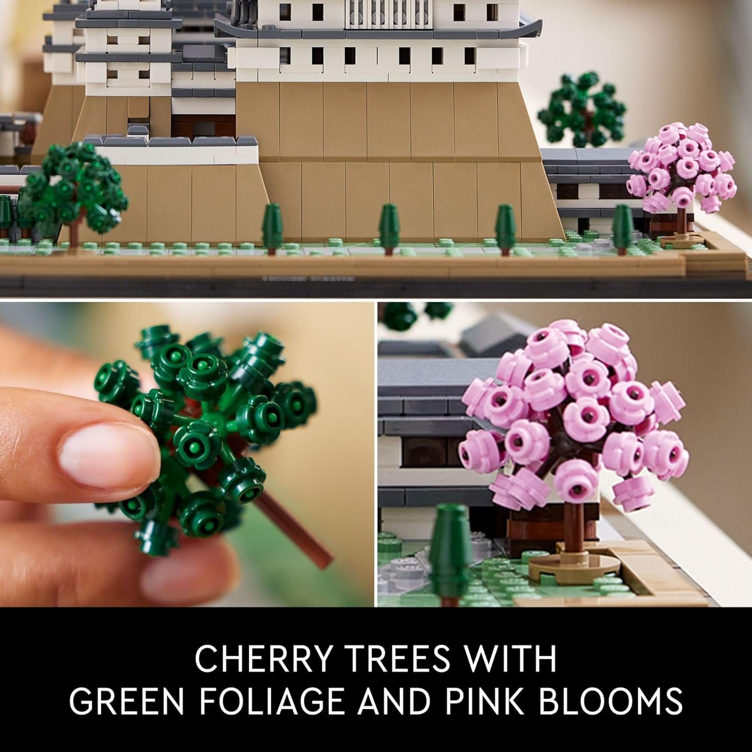 LEGO Architecture Himeji Castle 21060 – Collectible Japanese Landmark Model for Adults, Build & Display Set with Cherry Blossom Trees, Gift for History and Travel Lovers - Image 5