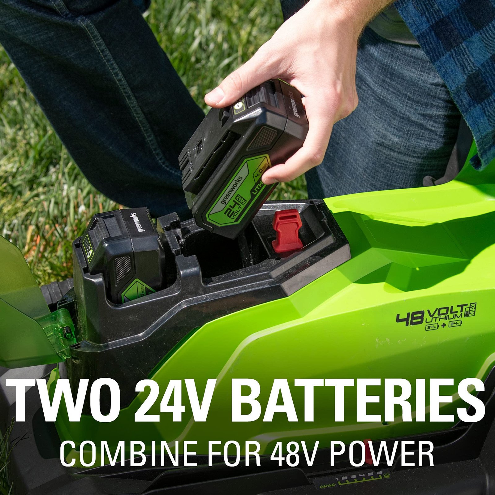 Greenworks 48V Brushless Cordless Push Lawn Mower – 17″ (43 cm) Deck, Dual 4.0 Ah Batteries & Rapid Charger, 45 Min Runtime - Image 75