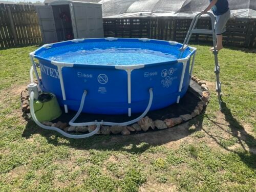 Intex 28211EH Metal Frame Pool Set – 12ft (3.66m) x 30in (76cm) Round Above Ground Swimming Pool with 530 GPH Pump – 1,718 Gallon (6,504L) Capacity – 3-Ply Puncture-Resistant PVC – Rust-Resistant Frame photo review