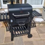 CosmoGrill Outdoor XL Charcoal Smoker BBQ Grill – Adjustable Charcoal Pan, Built-in Thermometer, 2 Side Tables, Chimney & Wheels – Portable Garden Barbecue Smoker photo review