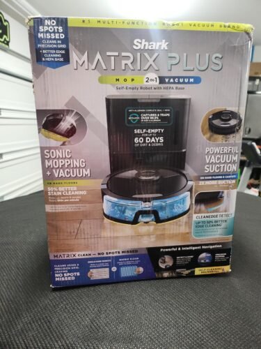 Shark Matrix Plus 2-in-1 Robot Vacuum & Mop with Sonic Mopping, Matrix Clean Navigation, Self-Empty HEPA Base, Precision Mapping, CleanEdge Technology, Pet Hair Removal, WiFi/App Control, RV2610WA photo review