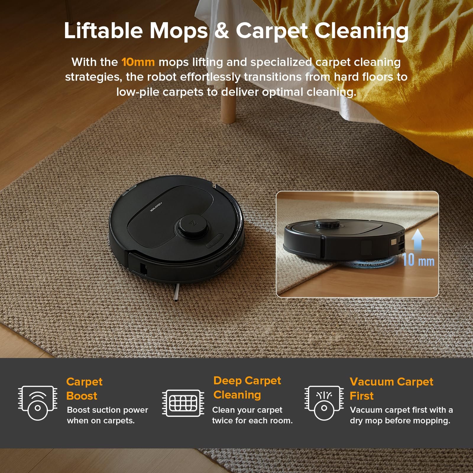 Roborock Qrevo Series Robot Vacuum and Mop – 8000Pa Suction, Dual Spinning Mops, LiDAR Navigation, Self-Emptying Dock, Smart App & Pet Hair Cleaning - Image 8