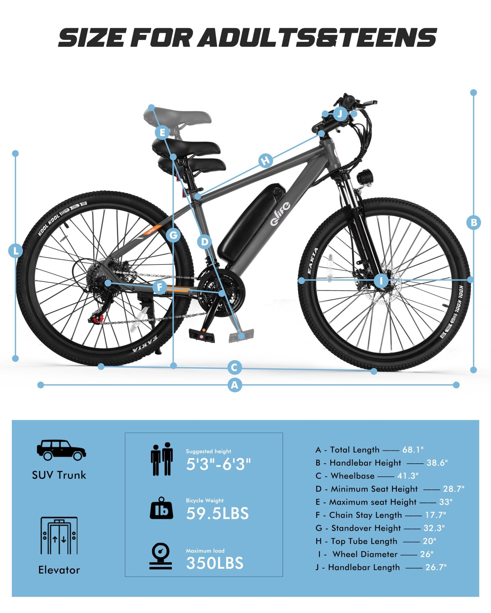 Racer Electric Bike for Adults - 21-Speed Mountain Lightweight Ebike with Peak 750W 22MPH Brushless Motor, 375Wh Removable Battery, 26X2.1 Tire Step Over E-MTB, Up to 40 Miles - Image 100
