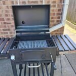 CosmoGrill Outdoor XL Charcoal Smoker BBQ Grill – Adjustable Charcoal Pan, Built-in Thermometer, 2 Side Tables, Chimney & Wheels – Portable Garden Barbecue Smoker photo review