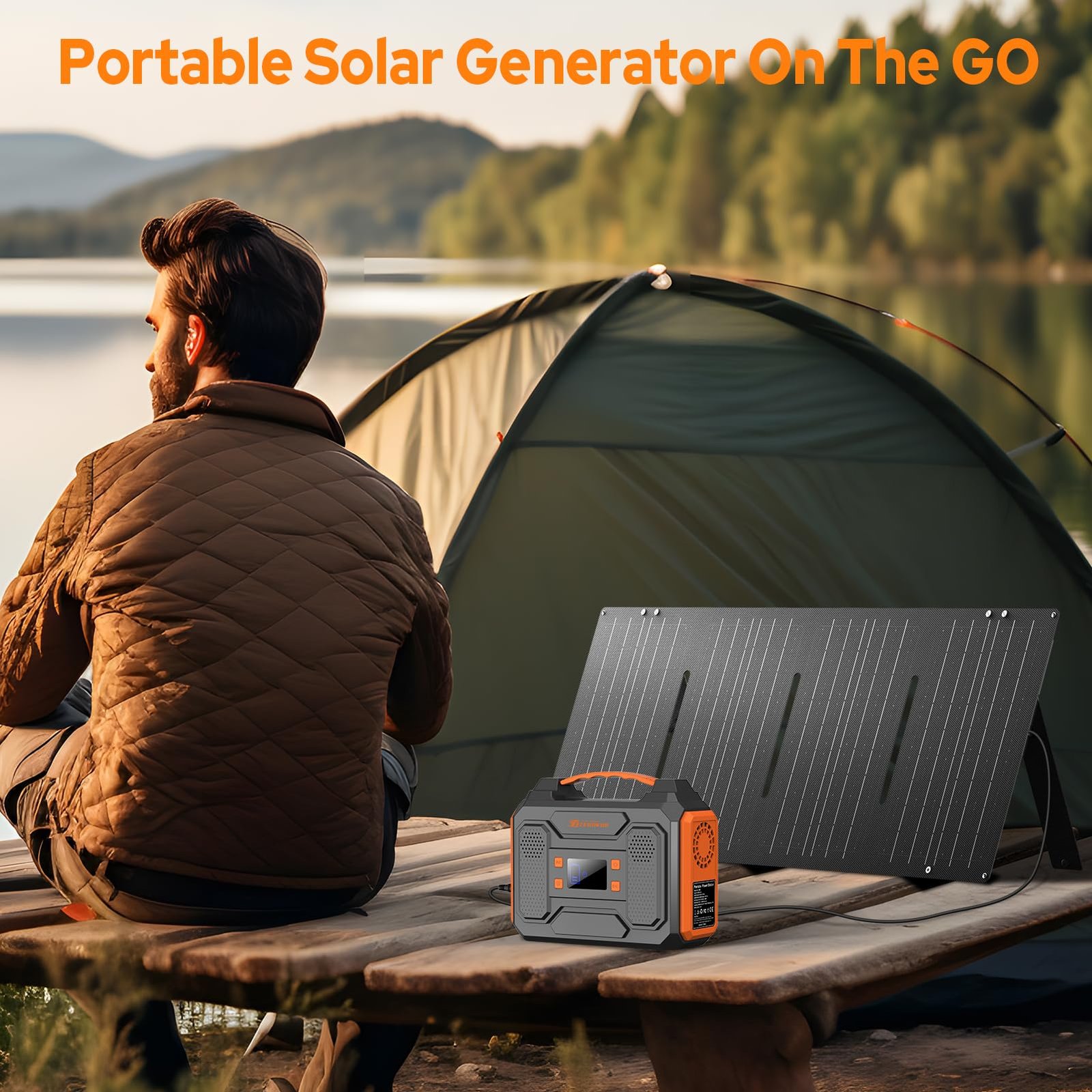 ZeroKor 300W Portable Solar Generator with 60W Foldable Panel – 280Wh Lithium Battery Power Station – Pure Sine Wave 110V AC/DC/USB Outlets – 5.1 lbs (2.3 kg) Lightweight – for RV, Home Backup, Camping - Image 3