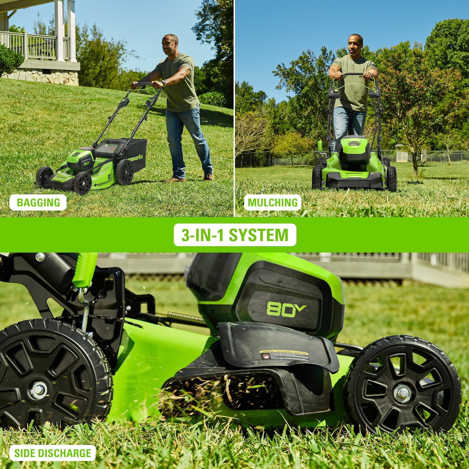 Greenworks 24V Brushless Cordless Push Lawn Mower – 13″ (33 cm) Deck, 4.0 Ah Battery & Charger Included - Image 11