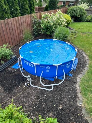 Intex 28211EH Metal Frame Pool Set – 12ft (3.66m) x 30in (76cm) Round Above Ground Swimming Pool with 530 GPH Pump – 1,718 Gallon (6,504L) Capacity – 3-Ply Puncture-Resistant PVC – Rust-Resistant Frame photo review