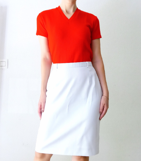 red t-shirt made in France embossed yeye sportwear doormarts