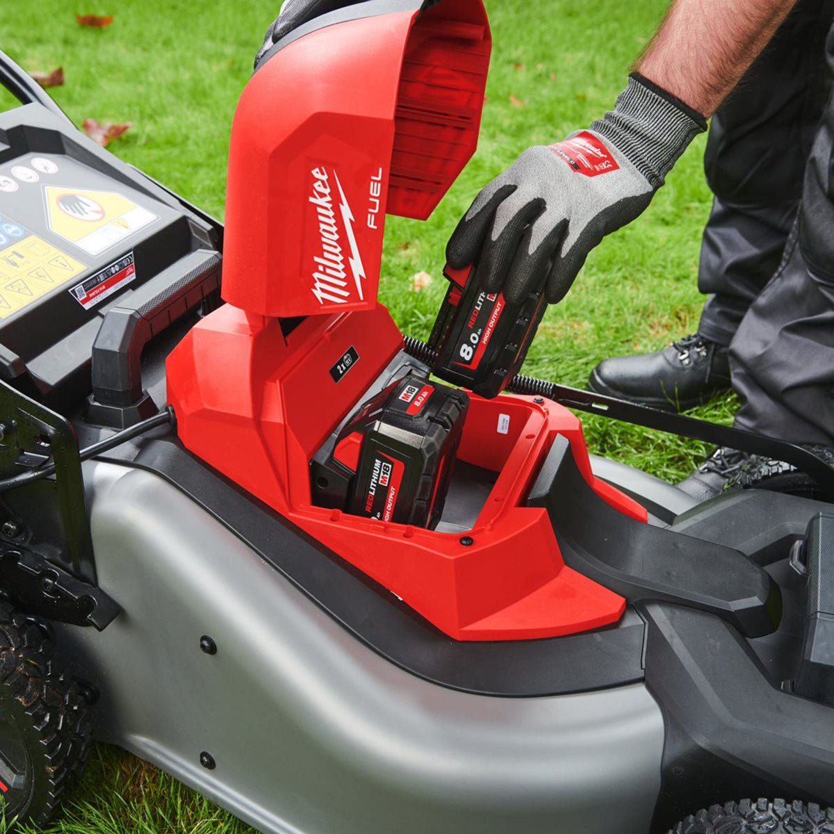 Milwaukee M18F2LM46-0 36V FUEL Brushless 46cm Self Propelled Lawn Mower with 2 x 12.0Ah Battery & Charger