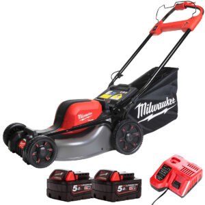 Milwaukee M18F2LM46-0 36V FUEL Brushless 46cm Self Propelled Lawn Mower with 2 x 5.0Ah Battery & Charger
