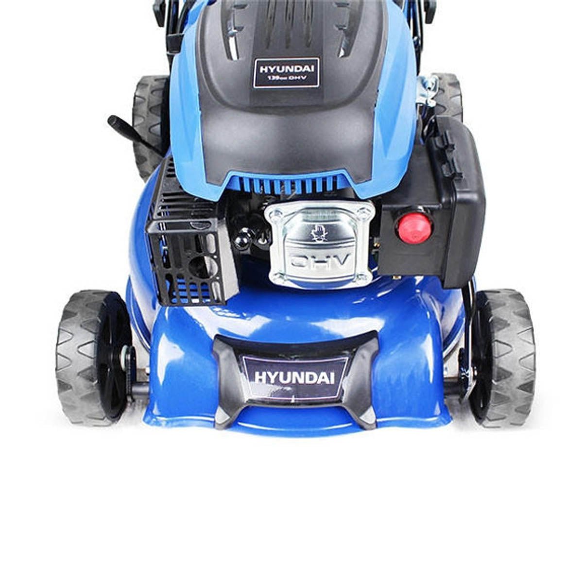 Hyundai HYM430SPE 42cm Self-Propelled Petrol Lawnmower 139cc Engine Electric Start, Rear Discharge & Mulching